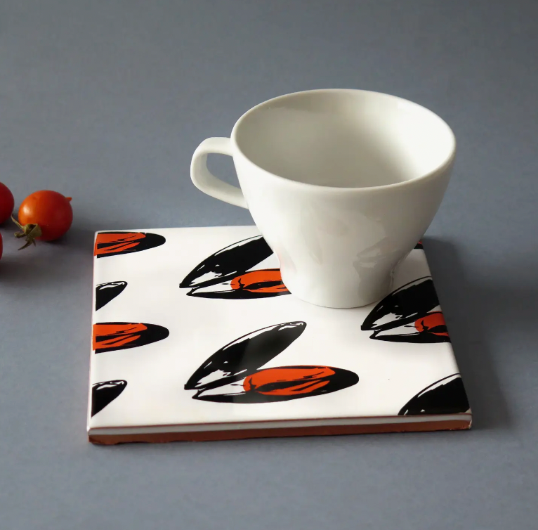 Mussels Ceramic Trivet