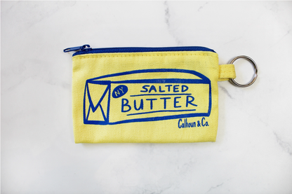 Butter Zipper Card Pouch with Keyring