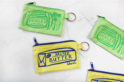 Butter Zipper Card Pouch with Keyring