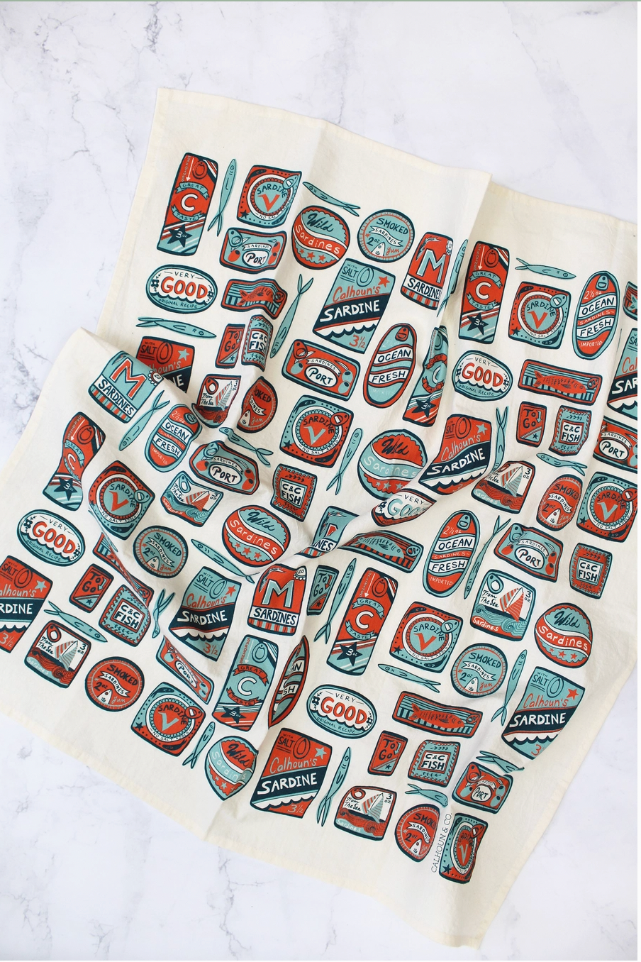 Sardines Tea Towel Atlantic