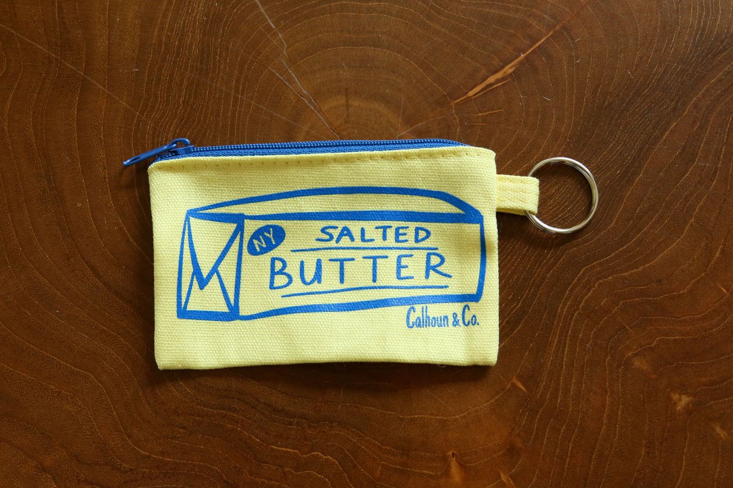 Butter Zipper Card Pouch with Keyring