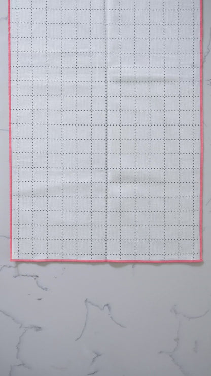 Pink Grid Table Runner